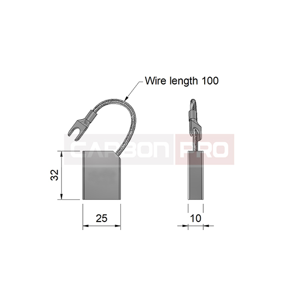 Shaft Grounding Silver Carbon Brush